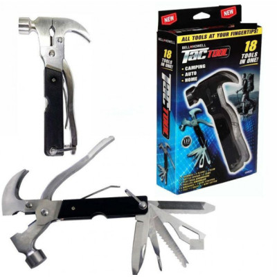 Багатофункціональний набір мультитул (Молоток, Складний ніж) Multi Hammer Tool 18 в 1