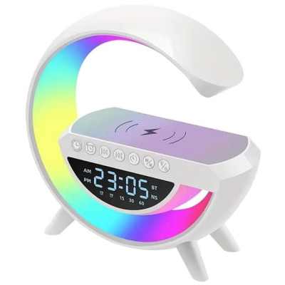 Настільна лампа, нічник 3401 RGB Rainbow з бездротовою зарядкою