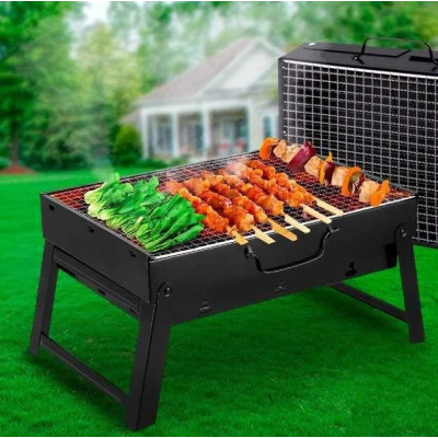 Складаний портативний барбекю гриль мангал Барбекюшниця BBQ чорний 60*22*33 Складаний портативний барбекю гриль мангал Барбекюшниця BBQ чорний 60*22*33