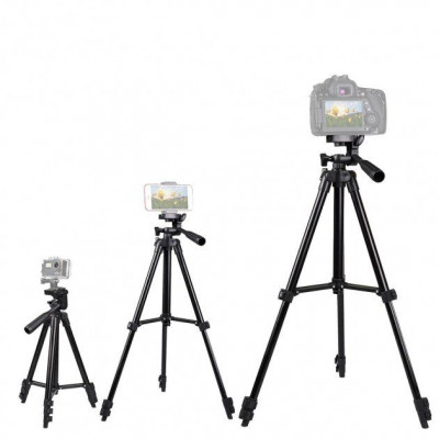 Телескопічний Штатив Tripod 3120 для камери або телефону трипод Чорний Телескопічний Штатив Tripod 3120 для камери або телефону трипод Чорний