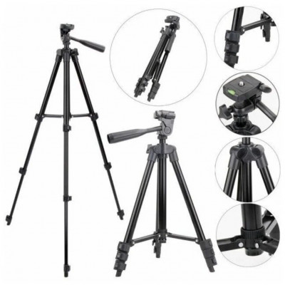 Телескопічний Штатив Tripod 3120 для камери або телефону трипод Чорний Телескопічний Штатив Tripod 3120 для камери або телефону трипод Чорний