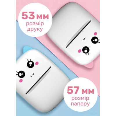 Міні-принтер дитячий портативний USB Happy Life HPX1P термопринтер бездротовий з термодруком + термопапір (колір Блакитний) Міні-принтер дитячий портативний USB Happy Life HPX1P термопринтер бездротовий з термодруком + термопапір (колір Блакитний)
