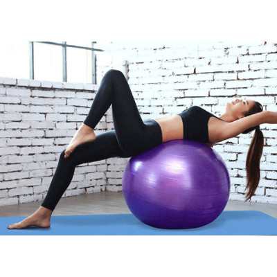  М'яч для фітнесу (фітбол) 75 см Rising Anti Burst Gym Ball (Кольори -синій та фіолетовий)