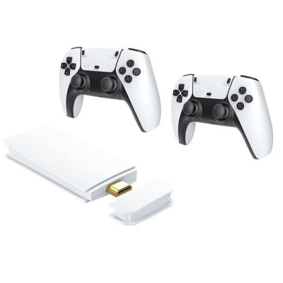 Ігрова Консоль GameStick у HDMI з Бездротовими Джойстиками M15 64GB та 20000 ігор, Біла