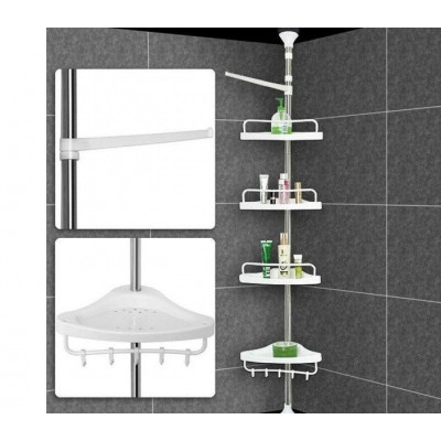 Кутова полиця для ванної кімнати Multi Corner Shelf, металева Кутова полиця для ванної кімнати Multi Corner Shelf, металева