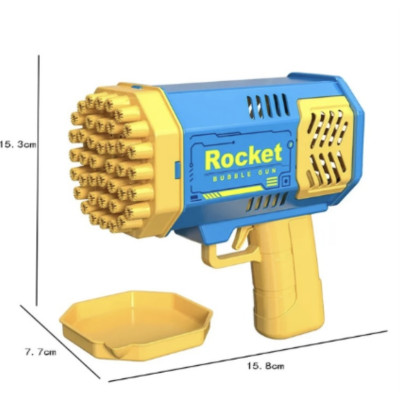 Автоматична кулеметна бульбашка Rocket 40 отворів мильні бульбашки бульбашки машина