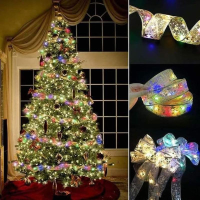 Світлодіодна ялинкова гірлянда у вигляді стрічки 50 Led 5 метрів Christmas Decoration Мульти