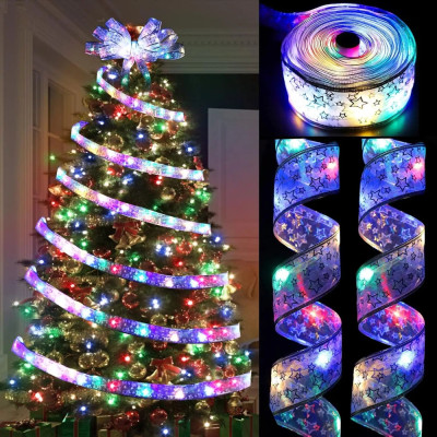 Світлодіодна ялинкова гірлянда у вигляді стрічки 50 Led 5 метрів Christmas Decoration Мульти