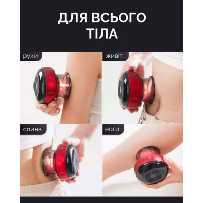 Вакуумний масажер зі світлотерапією та підігрівом