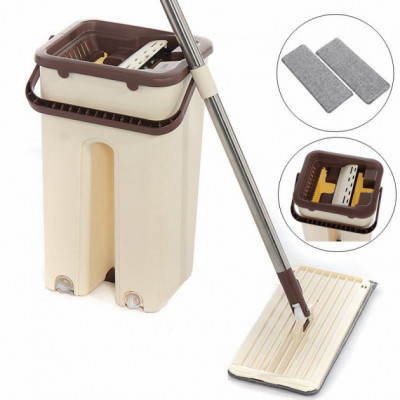Швабра-ледарка Supretto Scratch Cleaning Mop зі складною ручкою та системою віджиму