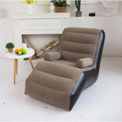 Надувний диван Inflatable Sofa з підлокітником, домашнє складне крісло 80x140x85.