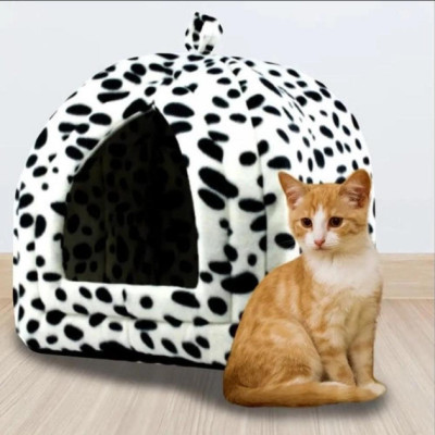 М'який флісовий будиночок для домашніх тварин Pet Hut 35 см х 35 см Білий