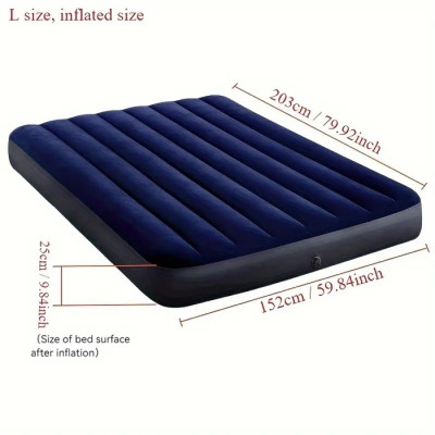 Двоспальний надувний матрац Airbed 152*203*25CM (насос в комплекті)