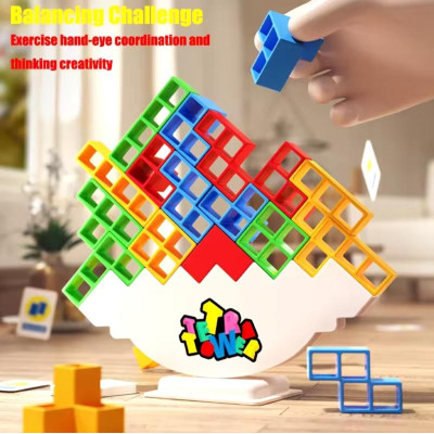 Балансуюча тетріс вежа (tetris/tetra tower) на 16 блоків