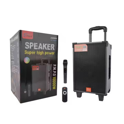 Колонка акустична акумуляторна з без дротовим мікрофоном, пультом, USB, SD, FM, AUX, Bluetooth та двома ручками, 40ват, 41см*26см*23см JQS908S Колонка акустична акумуляторна з без дротовим мікрофоном, пультом, USB, SD, FM, AUX, Bluetooth та двома ручками, 40ват, 41см*26см*23см JQS908S