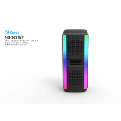 Акустична система MS-3631BT портативна колонка 10W x2, Li-On, FM, USB Акустична система MS-3631BT портативна колонка 10W x2, Li-On, FM, USB