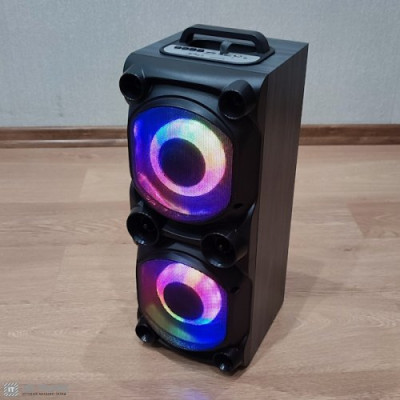 Колонка акустична акумуляторна з сабвуфером, дротовим мікрофоном, USB, SD, FM, AUX, Bluetooth, світломузикою та ручкою 15ват*2шт, 55см*25см*22см ZQS6226 Колонка акустична акумуляторна з сабвуфером, дротовим мікрофоном, USB, SD, FM, AUX, Bluetooth, світломузикою та ручкою 15ват*2шт, 55см*25см*22см ZQS6226