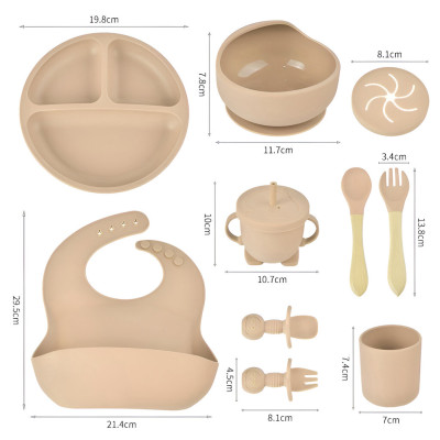 Набір для годування дитини Livman, із силікону, 6+ міс., 10 предметів