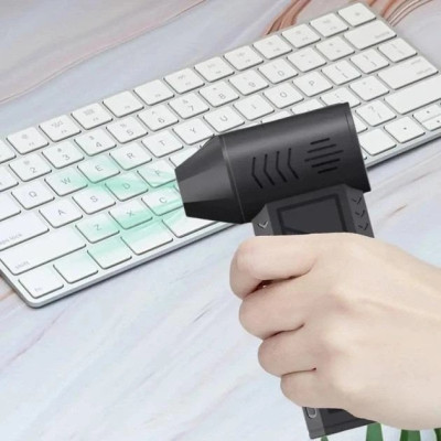 Компактна акумуляторна повітродувка для ПК та авто, USB, 5000 mAh з турбовентилятором і підсвіткою
