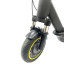 Чорний складаний електросамокат Scooter для міста з амортизацією спереду і посиленою рульовою колонкою