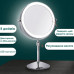 Двостороннє дзеркало для макіяжу з LED-підсвіткою 20 см та збільшенням 3x