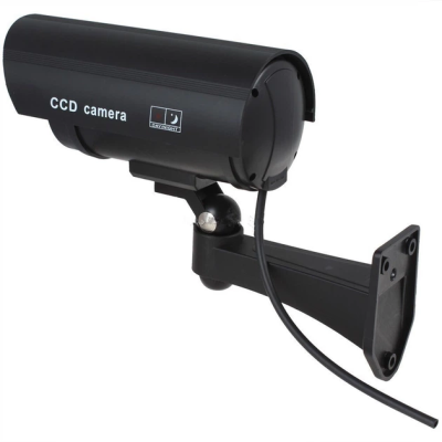 Муляж камери CCTV Camera з імітацією ІЧ-підсвічування, LED-індикатором і датчиком руху, охоронна камера для дому та офісу, чорна, 160×80×73 мм