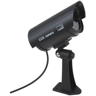 Муляж камери CCTV Camera з імітацією ІЧ-підсвічування, LED-індикатором і датчиком руху, охоронна камера для дому та офісу, чорна, 160×80×73 мм