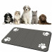 Килимок під миски для котів і собак вологопоглинаючий з прогумованою нековзною основою 40 х 50 см, сірий