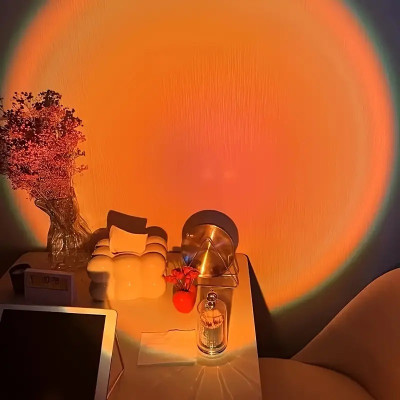Незвичайна лампа SUNSET LED для селфі ефект сонця Чорний