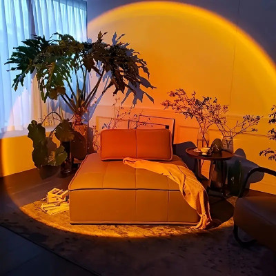 Незвичайна лампа SUNSET LED для селфі ефект сонця Чорний