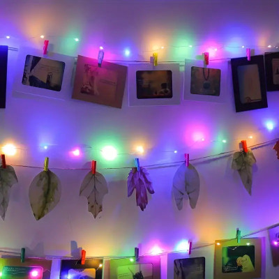 Гірлянда Роса 5м, дріт, пу + USB: 50 LED, мульти
