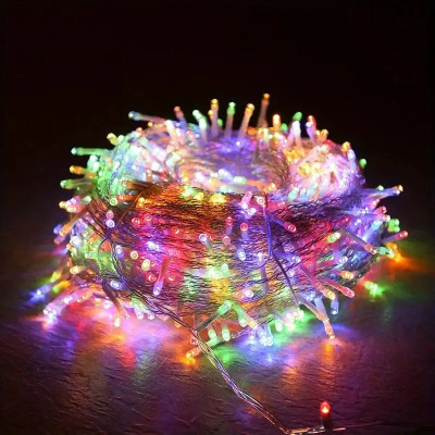 Гірлянда новорічна 35 м,  400 LED, білий дріт, мульти світло, 220V