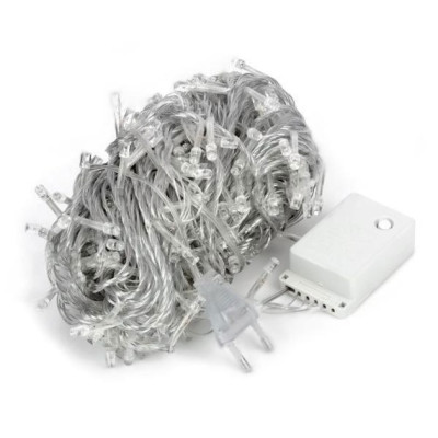 Гірлянда новорічна 35 м,  400 LED, білий дріт, мульти світло, 220V