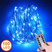 Гірлянда роса нитка 10 метрів USB 100 LED RGB з пультом, синій