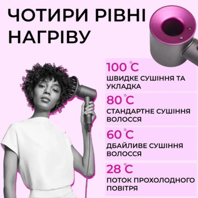 Фен мультистайлер 5 в 1 з різними насадками для сушіння та укладання