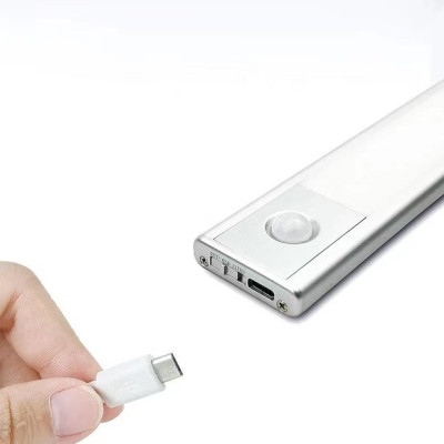 Настінний світильник з датчиком руху, 50 см, USB, Теплий Білий