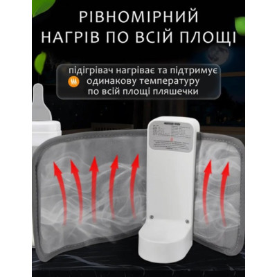 Мобільний USB-підігрівач дитячих пляшечок з акумулятором і точним налаштуванням температури