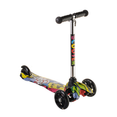 Дитячий самокат Scooter Mini Хіп хоп з регульованою ручкою, колеса PU, що світяться, 1+