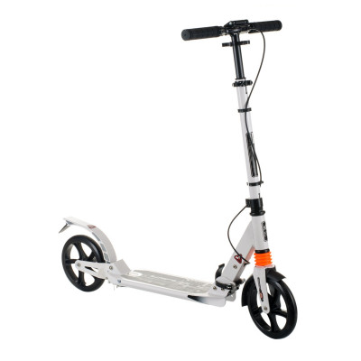 Самокат дитячий Urban Scooter колеса 200мм PU з дисковим гальмом Білий 10+