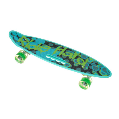 Скейт Пенніборд (Penny Board) з сяючими колесами і ручкою "Хвиля"