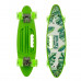 Скейт Пенніборд (Penny Board) з сяючими колесами і ручкою "Ліс" (Уцінка- без коробки)