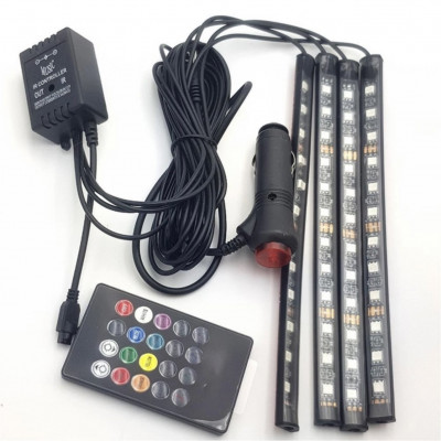 Універсальна світлодіодний RGB led підсвічування салону з мікрофоном для автомобіля Універсальна світлодіодний RGB led підсвічування салону з мікрофоном для автомобіля