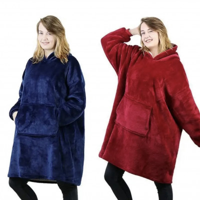 Синій Плед Толстовка з Капюшоном і Руковами Hoodie 3-в-1 Плед з Руковами Двосторонній Теплий Худі Халат Домашній Синій Плед Толстовка з Капюшоном і Руковами Hoodie 3-в-1 Плед з Руковами Двосторонній Теплий Худі Халат Домашній