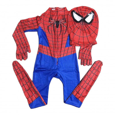 Комбінезон + Балаклава Людина Павук Костюм  Спайдер Мен Spider Man  ( L - 120-130см)
