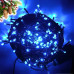 Гірлянда Xmas 380 LED Синій світлодіодна з перехідником (зелений провід, 25 м)