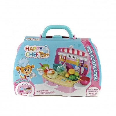 Ігровий яскравий та барвистий набір HAPPY CHEF Дитяча валізка Кухня 678-101А Ігровий яскравий та барвистий набір HAPPY CHEF Дитяча валізка Кухня 678-101А