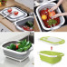 Складна багатофункціональна обробна дошка-кошик 3 в 1 Складна багатофункціональна обробна дошка-кошик 3 в 1